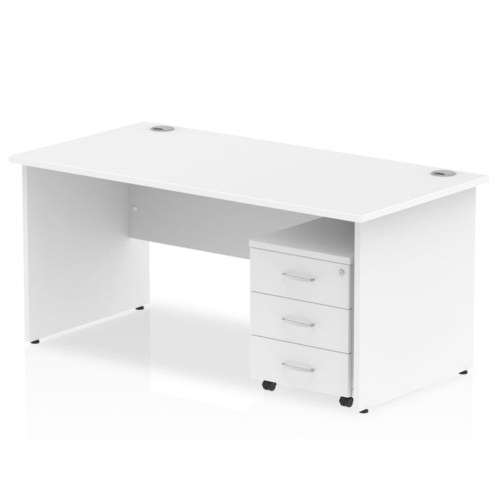 EE - Impulse Panel End Straight Desk With Mobile Pedestal