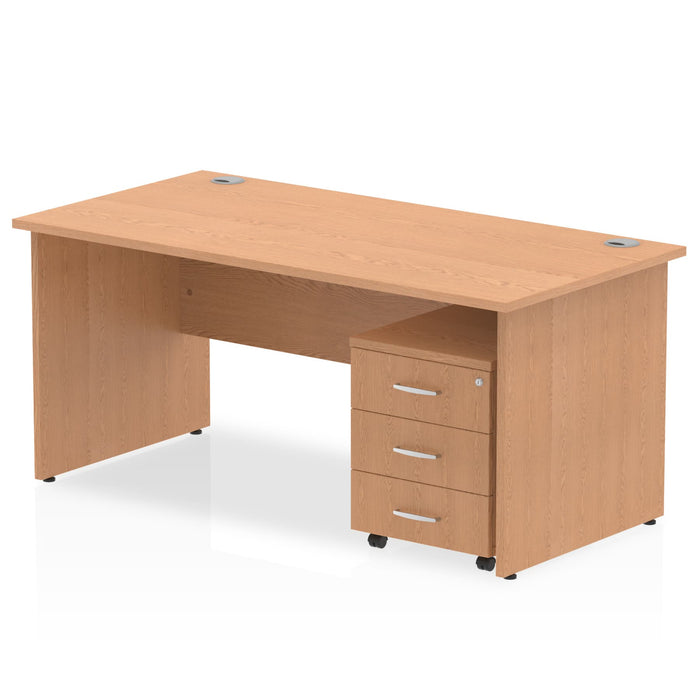 OE - Impulse Panel End Straight Desk With Mobile Pedestal