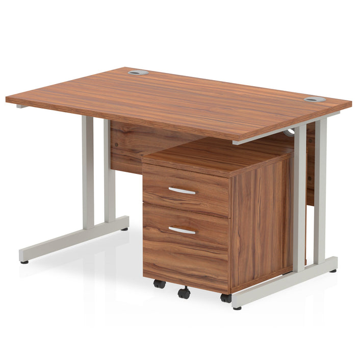 OE - Impulse 1200mm Cantilever Straight Desk With Mobile Pedestal