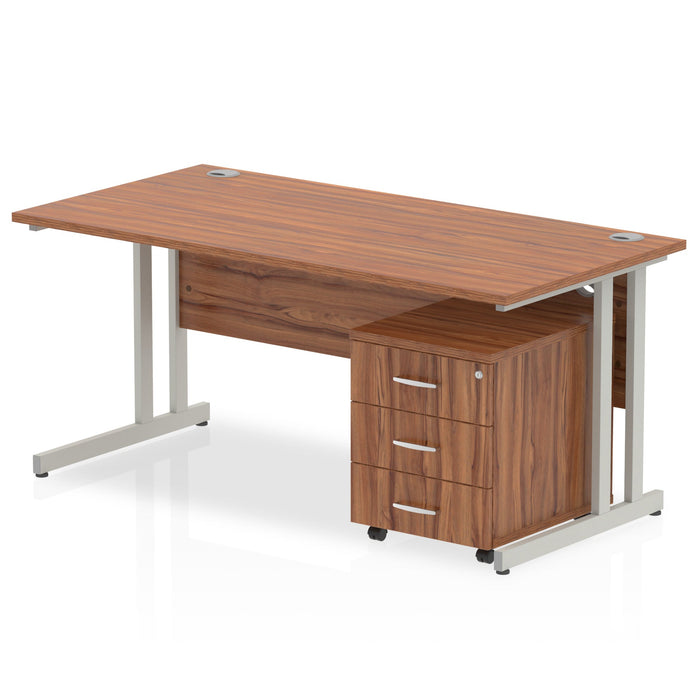 OE - Impulse 1800mm Cantilever Straight Desk With Mobile Pedestal