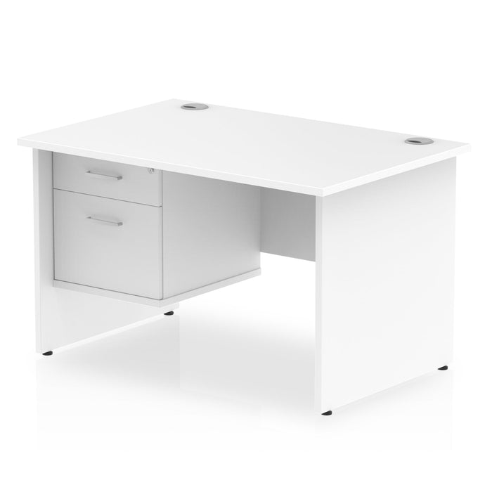 EE - Impulse 1200mm Panel End Straight Desk With Single Fixed Pedestal