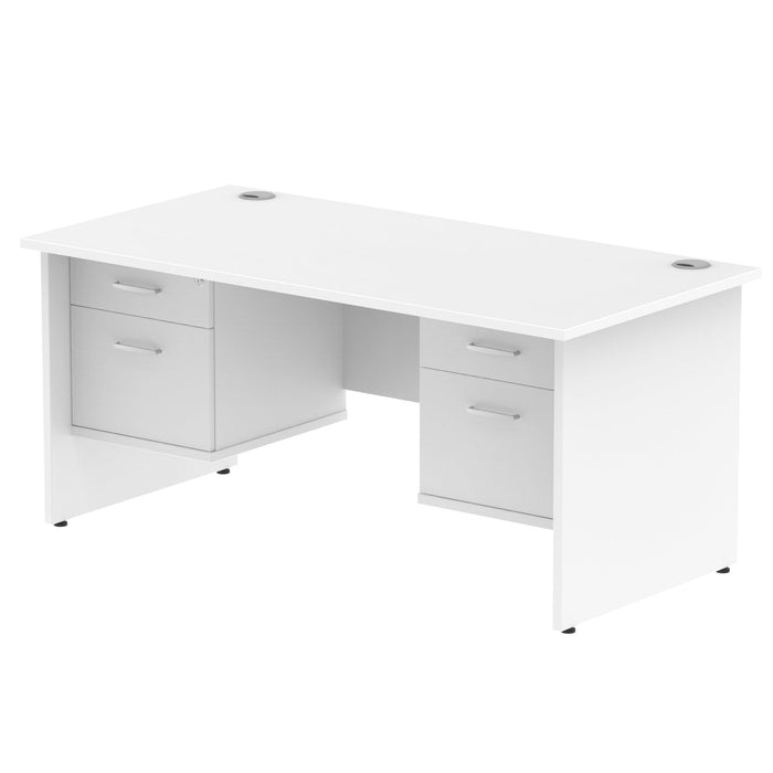 Impulse Panel End Straight Desk With Fixed Pedestal