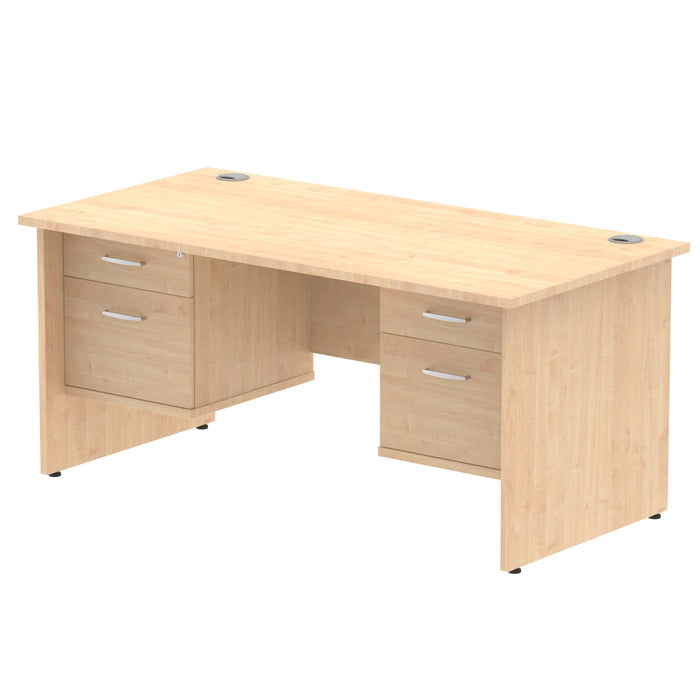 Impulse Panel End Straight Desk With Fixed Pedestal