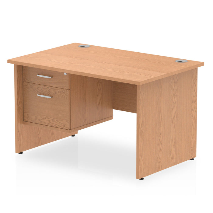 EE - Impulse 1200mm Panel End Straight Desk With Single Fixed Pedestal