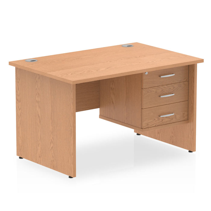 OE - Impulse 1200mm Panel End Straight Desk With Single Fixed Pedestal