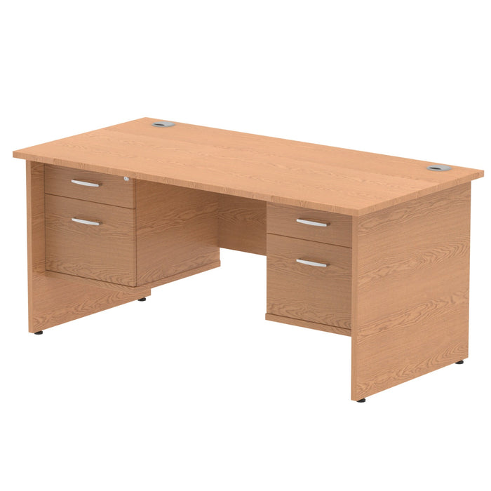 Impulse 1800mm Panel End Straight Desk With Two Fixed Pedestal