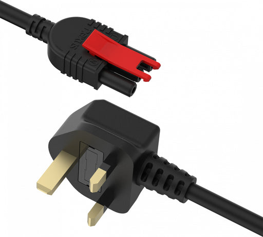 Mains Lead: 1.5mm Cable: 3 Pin UK Plug: 13 amp Fuse | 5 Metres | Black