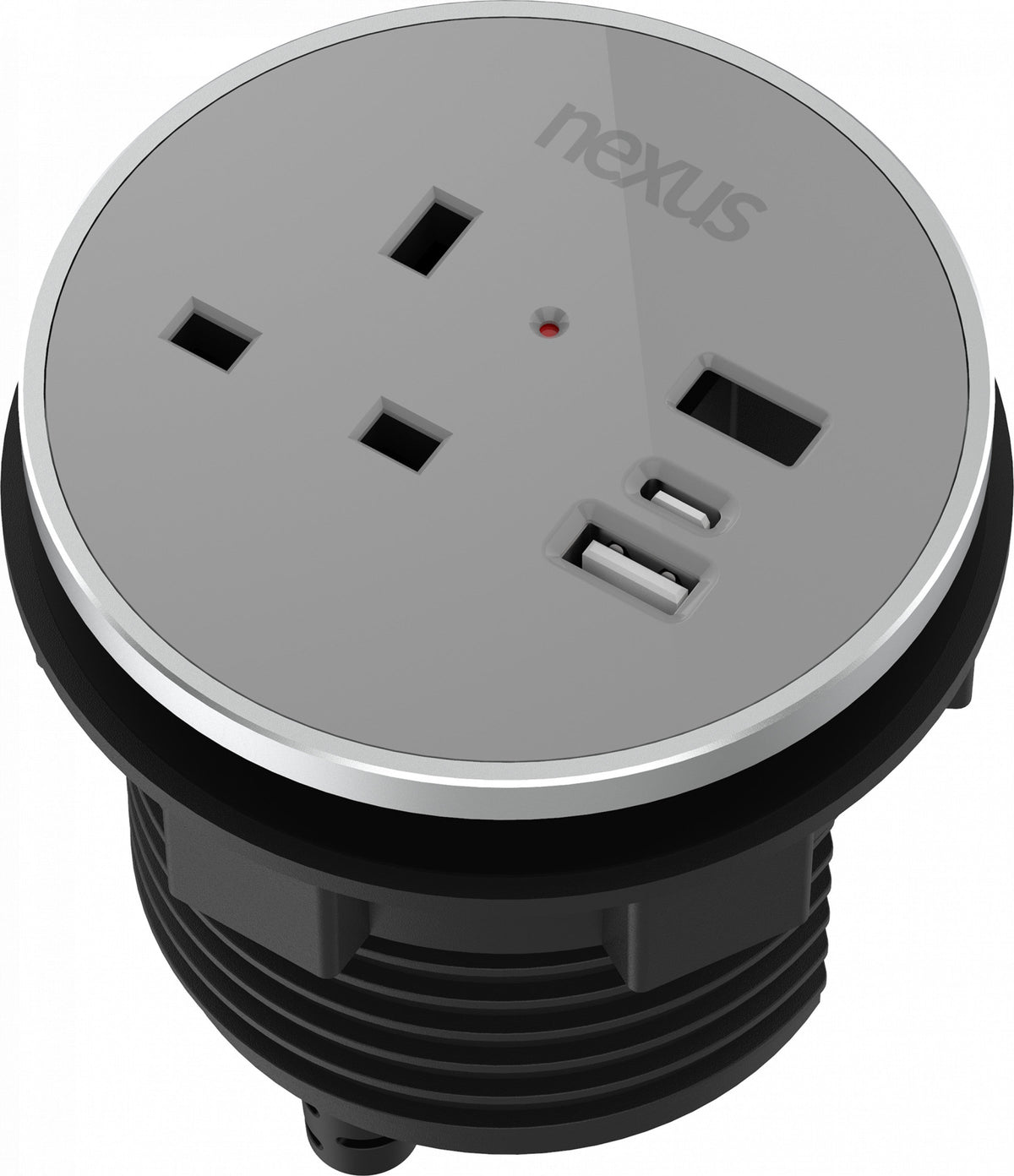 Connect Power Module Circular In-Desk Power Module: 1 Outlet: 30W USB-C, 27W USB-A, USB-A B ...