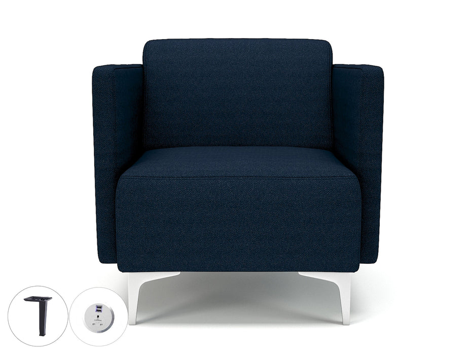 Napa Slim Arm 75cm Wide Armchair in Camira Era Fabric with Socket