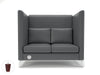 Altus 128cm Wide Privacy Booth in Cristina Marrone Ultima Faux Leather with Socket