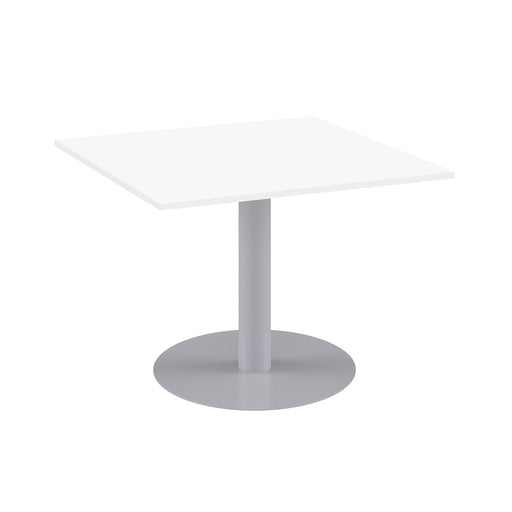 One Contract Square Meeting Table | 1000 x 1000 | White/Silver