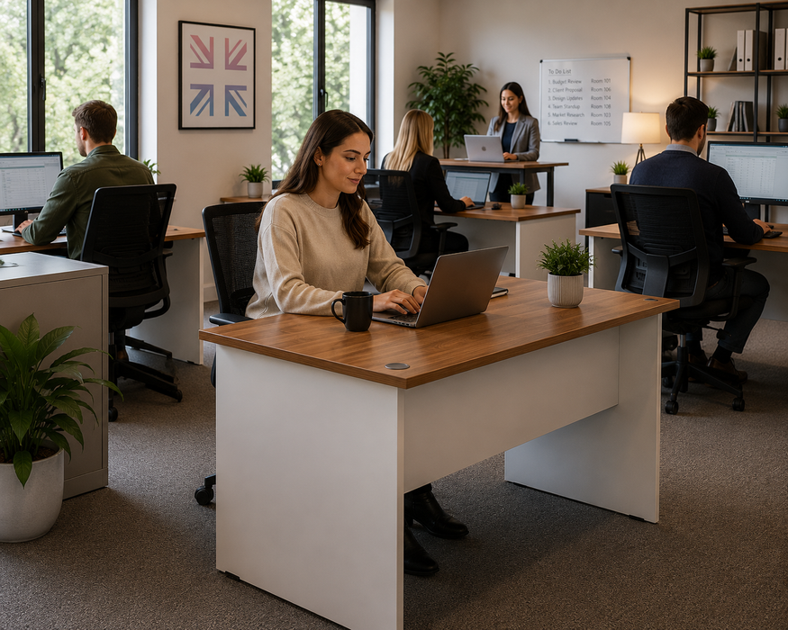 OE - Impulse 800mm Slimline Desk Panel End Leg Two Tone