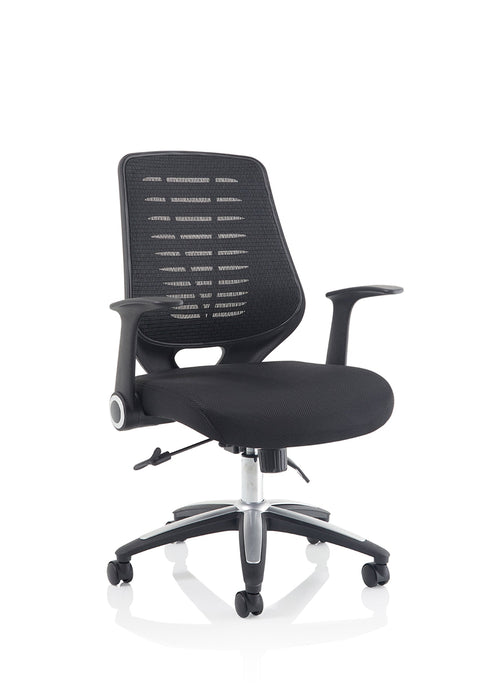 Relay Medium Mesh Back Task Operator Office Chair with Arms