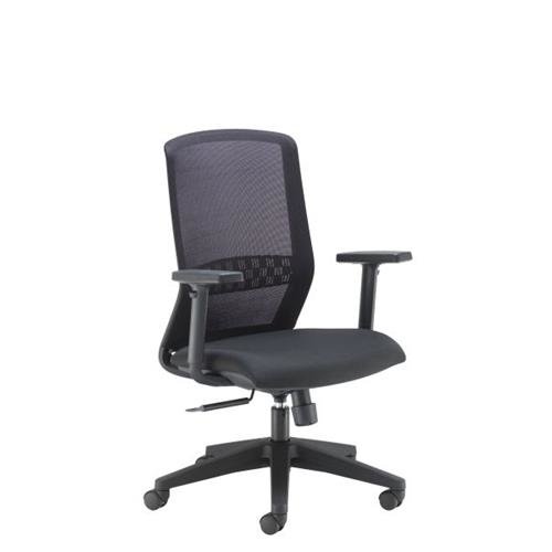 Spark Mesh Chair Upholstered In Black Fabric Black Mesh