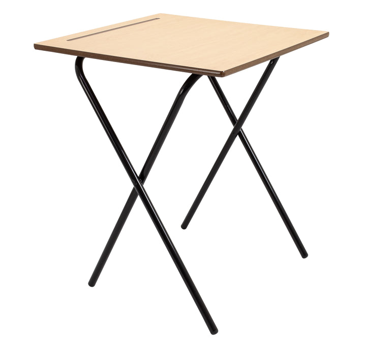 Titan Economy Folding Exam Desk (2 Pack) | Beech/Black