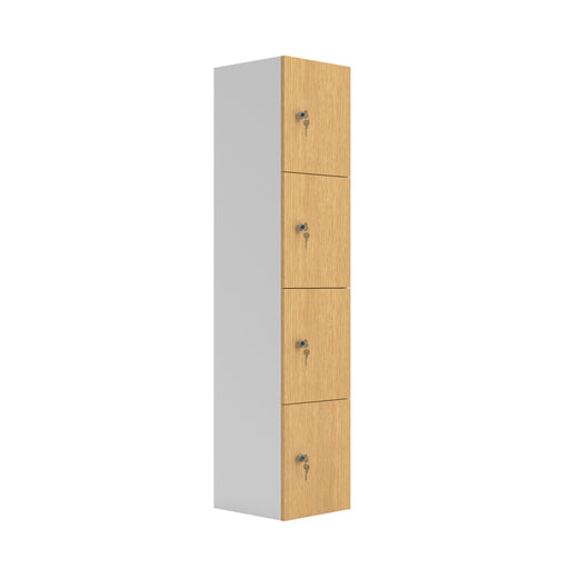 Wooden Locker (FSC) | 4 Doors | Sorano Oak