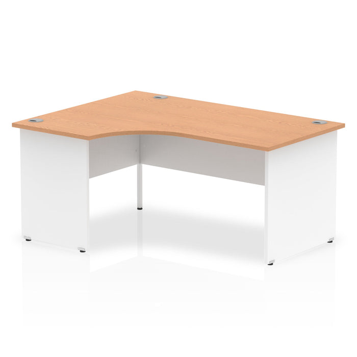 OE - Impulse 1600mm Left Crescent Desk Panel End Leg Two Tone
