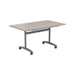 One Tilting Table With Silver Legs 1200 X 700 Grey Oak