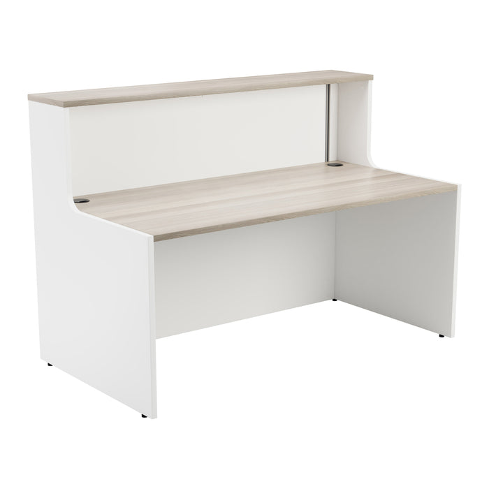 Reception Unit 1600 White Grey Oak