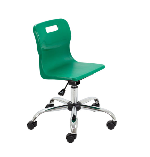 Titan Swivel Junior Chair Green Castors