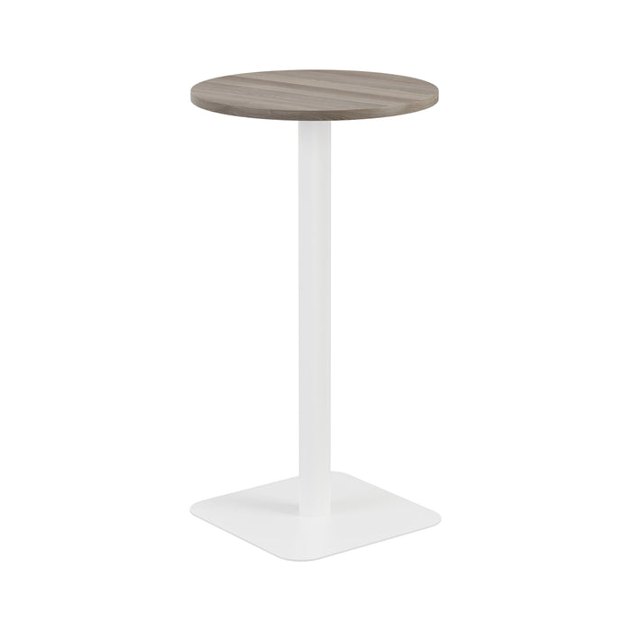 Contract High Table Grey Oak With White Leg 600Mm