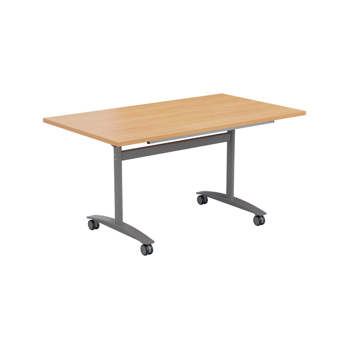 One Tilting Table With Silver Legs 1200 X 700 Beech