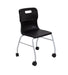 Titan Move 4 Leg Chair With Castors Black