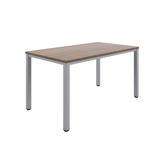 Fraction Infinity Meeting Table 140 X 80 Dark Walnut Silver Legs