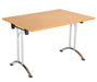 One Union Rectangular Folding Table 1200 X 800 Chrome Beech