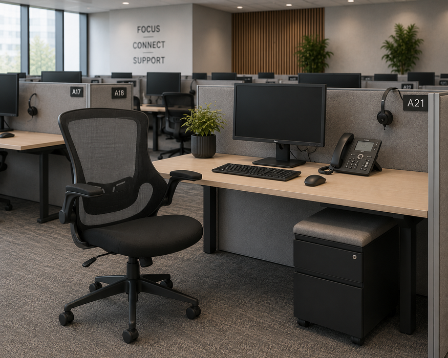 OE - Orbit Black Mesh Back Chair