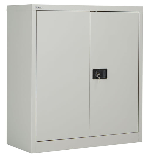 Bisley Steel Double Door Contract Cupboard With 1 Shelf Goose Grey