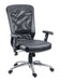 Teknik Breeze Contemporary Executive Mesh And Bonded Leather Chair With Height Adjustable Arms