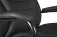 Teknik Goliath Heavy Duty Black Bonded Leather Faced Executive Office Chair Matching Padded Armrests - image 2