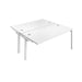 Telescopic 2 Person White Bench Extension With Cable Port 1400 X 600 Black