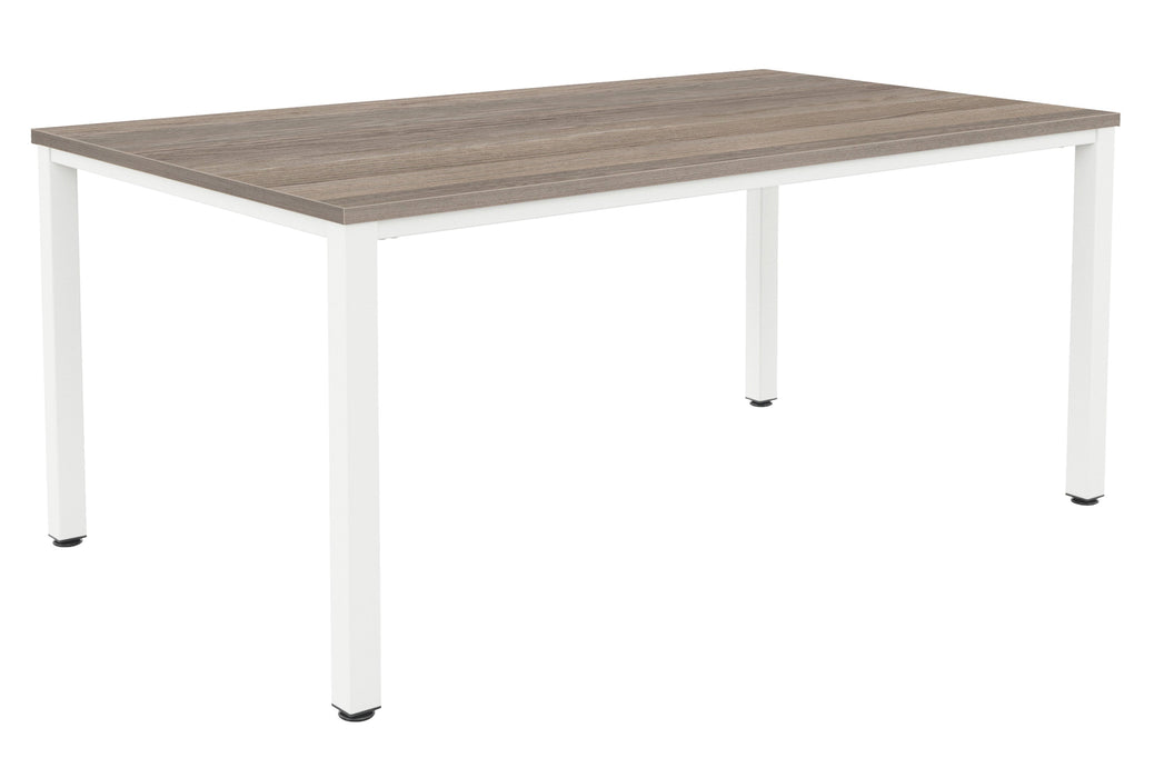 Fraction Infinity Meeting Table 200 X 100 Grey Oak White Legs