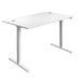 Economy Single Motor Sit Stand Desk (FSC) | 1200 X 800 | White/White