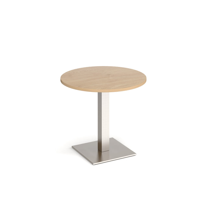 Brescia circular dining table with flat square base