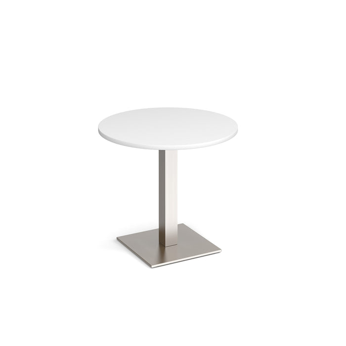 Brescia circular dining table with flat square base