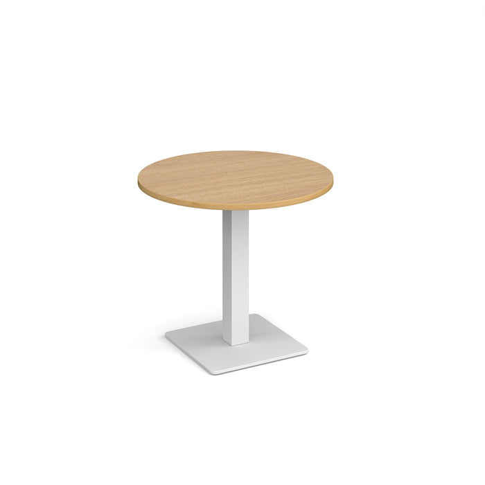 Brescia circular dining table with flat square base