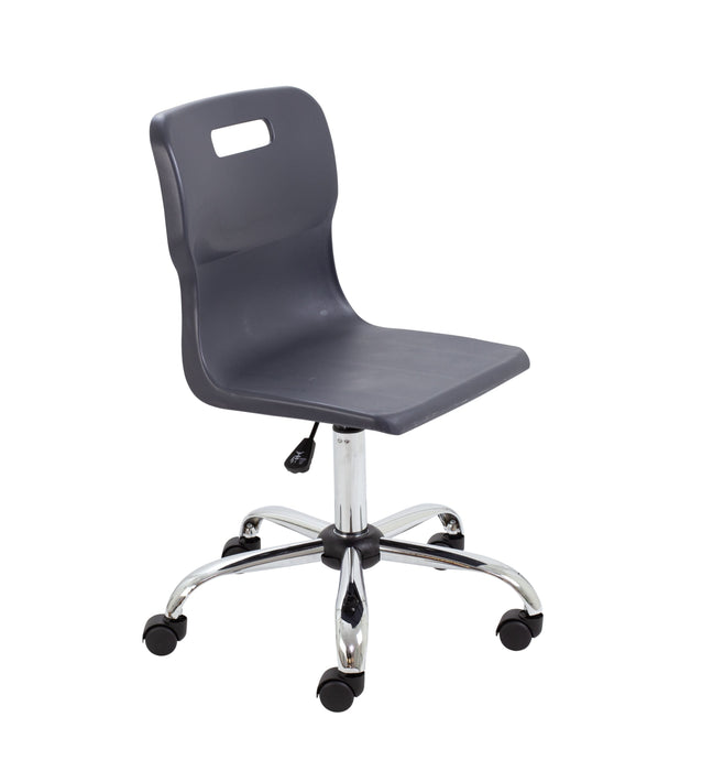 Titan Swivel Senior Chair Charcoal Castors