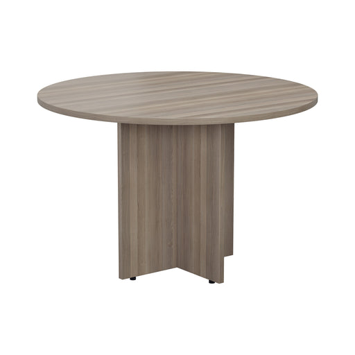 Round Meeting Table 1100Mm Grey Oak