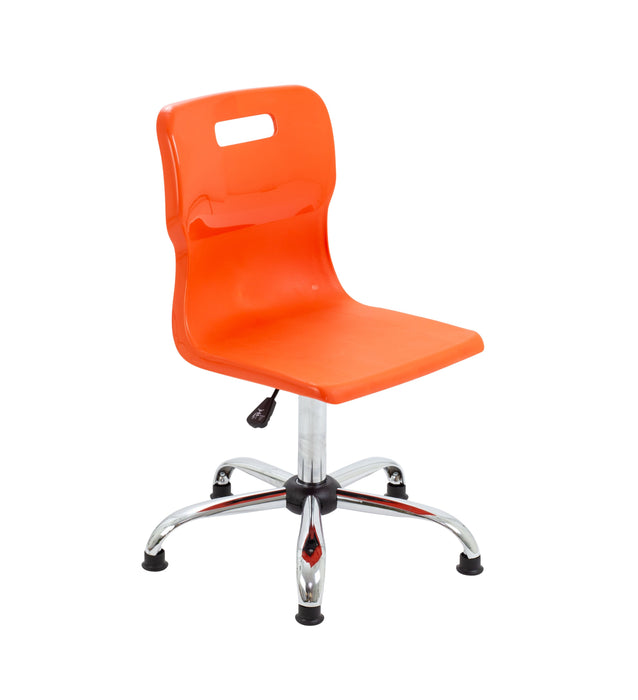 Titan Swivel Senior Chair Orange Glides