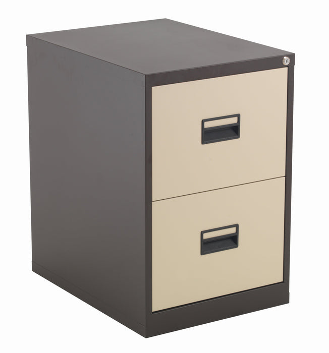 Talos Tc Steel 2 Drawer Filing Cabinet Coffee Cream