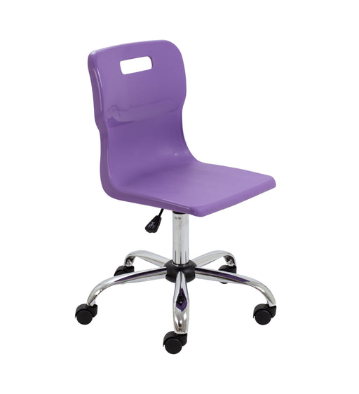 Titan Swivel Senior Chair Purple Castors