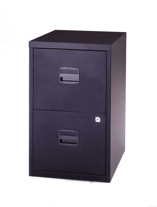 Bisley A4 Personal And Home 2 Drawer Filer Black