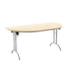 One Union D End Folding Table 1600 X 800 Chrome Maple