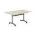 One Tilting Table With Silver Legs 1400 X 700 Grey Oak