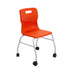 Titan Move 4 Leg Chair With Castors Orange