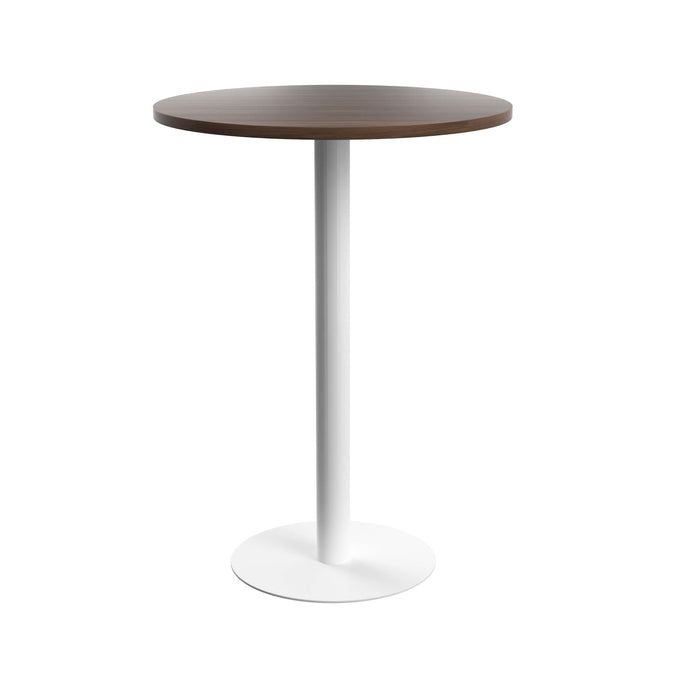 Contract High Table Dark Walnut With White Leg 800Mm