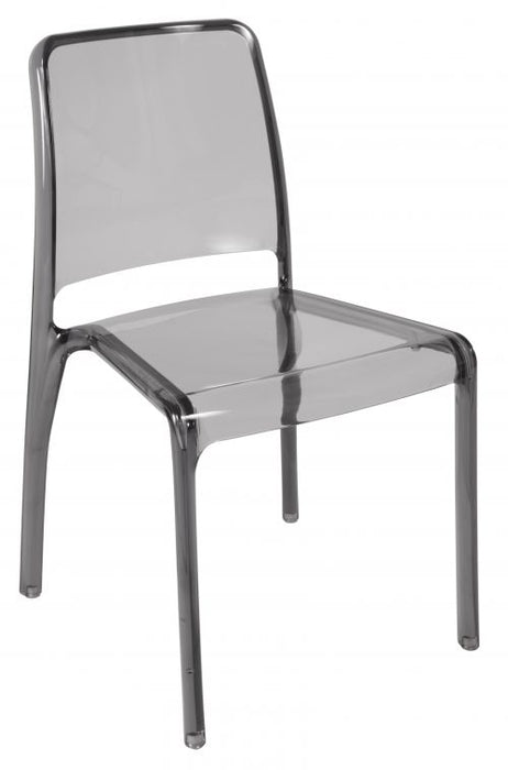 Teknik Pack of 4 Clarity Smoked stackable translucent polycarbonate chair (MOQ of 4 - priced individually)